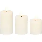 Lumineo 72726 Wax Candle Dekorativt Lys 3 Enheter