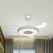 Mantra-Iluminacion Smart LED-takvifte Coin Mini, beige/hvit, DC, stillegående