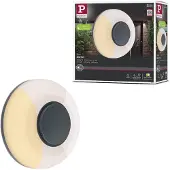 Paulmann LED-vegglampe Aureva, antrasitt, Ø 22 cm CCT