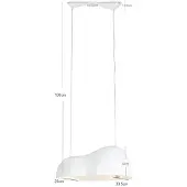 Kare Cloud hengelampe, sølv, glass, 2 lyskilder, GU10