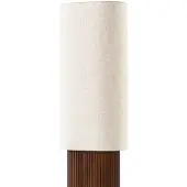 LINDBY gulvlampe Kimiko, høyde 100 cm, valnøtt, tekstil