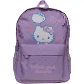 Hello Kitty ryggsekk med frontlomme - 38x28x13 cm