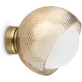 Ideal Lux vegglampe Bloom, messingfarget, Ø 17 cm metall
