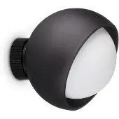 Ideal Lux vegglampe Bloom, svart, Ø 17 cm, metall