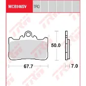 TRW Mcb946sv Sintrede Bremseklosser
