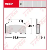 TRW Mcb 694 Ec Organiske Bremseklosser