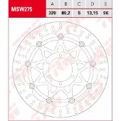 TRW Msw275 Flytende Bremseskive