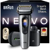 Braun NEVO 17000cc, Barberingsmaskin, Sølv, Stål, Knapper, Batteri, 60 min