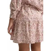 Silbon Floral Print Kort Skjørt