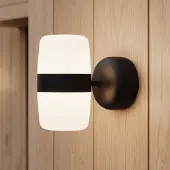 Northern LED-vegglampe Hall, matt svart, Ø 23 cm, 2 lyskilder