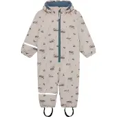CeLaVi Regndress m. Fleece - PU - Nacreous Clouds m. Biler - - 90 - Regndress