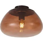 QAZQA Design taklampe brun med brunt glass - Giselle