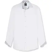 Olymp Luxor Skjorte Fine Herringbone White Hvit Størrelse