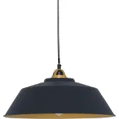 Mexlite Hengelampe Nove, svart, gullfarget innvendig, metall, E27