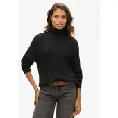 Superdry Slouchy Cable Genser Med Høy Hals