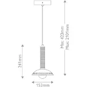 ELSTEAD LED-hengelampe Arden, matt svart, Ø 15 cm, metall, dimbar