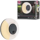 Paulmann LED-vegglampe Aureva, antrasitt, sensor Ø 22 cm CCT