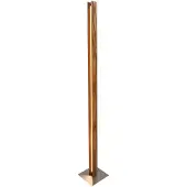 Elobra LED-gulvlampe Atacama, eik/matt nikkel, høyde 150 cm, tre