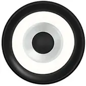 HELL LED-vegglampe Speaker, aluminiumsfarget, Ø 20 cm, metall