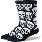 Stance Static Skull Crew Socks svart