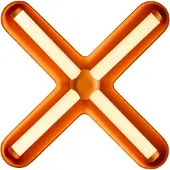 Loom Design LED-vegglampe Fuzz, oransje/svart, 50 cm