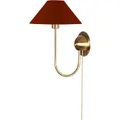 Globen Lighting vegglampe IRIS, burgunderrød, høyde 32 cm