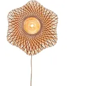 Good&Mojo vegglampe Madura, Ø 44 cm, natur/brun, stikkontakt