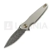 Spartan Blades Pandia Damascus foldekniv, Satin/Blasted Titanium & Bronze HW