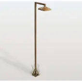 MORETTI LED-gatelampe «Aura Frame», 100 x 19,5 cm, antikk messing
