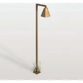 MORETTI LED-gatelampe Silva Frame, 100 x 19 cm, antikk messing