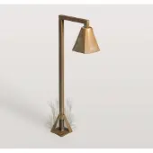 MORETTI LED-sokkellampe Silva Frame, 50 x 19 cm, antikk messing