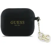 GUESS AirPods Pro 3 4G Charm silikondekal med kjegle - Svart