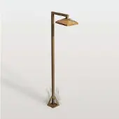 MORETTI LED-gatelampe Aura Edge, 80 x 19,5 cm, antikk messing