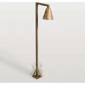 MORETTI LED-gatelampe Silva Disk, 80 x 19 cm, antikk messing
