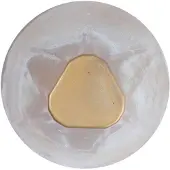 MORETTI LED-vegglampe Silva Disk, utstikk 18 cm, antikk messing, IP65