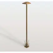 MORETTI LED-gatelampe Aura Edge, høyde 100 cm, antikk messing, IP65