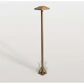 MORETTI LED-gatelampe Aura Edge, høyde 80 cm, antikk messing, IP65