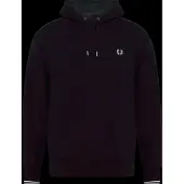 Fred perry for man. M3492 Black-trimmed hoodie (L), Casual, Cotton