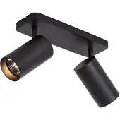 QAZQA Moderne taklampe svart 2-lys GU10 70mm - Jeana Luxe