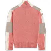 Bergans Lyderhorn Half-Zip Ullgenser Dame Light Weathered Red/Beige M