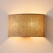 Duolla Vegglampe Nature, jute, bredde 40 cm, tekstil, opp/ned