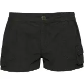 Superdry for woman. W7110406A Vintage Utility Cargo Shorts in Washed Black (XL), Casual, Cotton