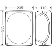 Hensel KF 2525 G, Polykarbonat (PC), Grå, IP66, IP67, IP69, 205 mm, 112 mm, 255 mm
