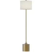 ELSTEAD Gulvlampe Issa, elfenben/gullfarget, 156 cm, lin/metall