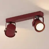 Argon Downlight Canico, 2 lyskilder, rød