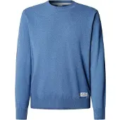 Pepe Jeans for man. PM7000106 Blue Andre Crew Jersey (L), Casual, Cotton