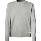Pepe Jeans for man. PM7000106 Andre Crew grey jumper (S), Casual, Cotton