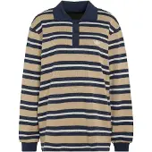 Adidas Originals Striped Knitted Polo Genser Med Hel Glidelås