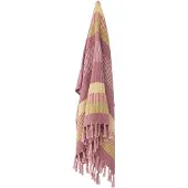 Creative Collection Isnel pledd, rosa, resirkulert bomull