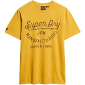 Superdry for man. M1011905A Copper Label T-shirt yellow (S), Casual, Cotton, Short sleeve